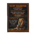 To my daughter Lion Couple Sherpa Blanket