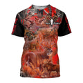 3D All Over Printed Beautiful Red Camo Hunting Hoodie - Amaze Style™-Apparel