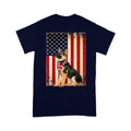 German Shepherd American Flag T-shirt DL