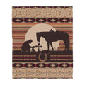 Custom Blanket Native Cowboy Sherpa Blanket TQH