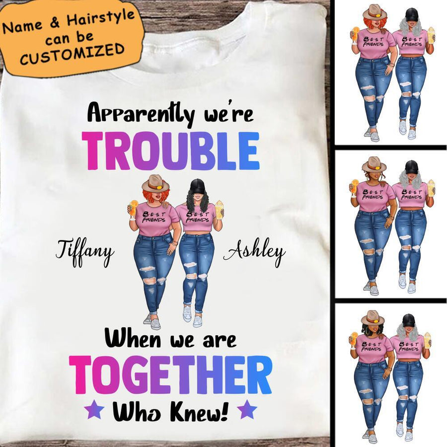 Personalized Curvy Girl Sister- Best Friend T-shirt XT