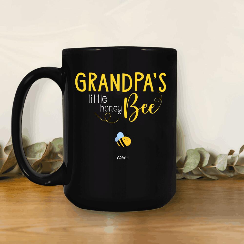 Grandpa's Little Honey Bee Personalized T-shirt Father's Day Gift