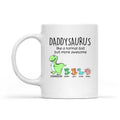 Personalized Gift Father's Day Mug Daddy Saurus