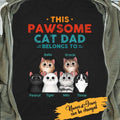 This Pawsome Cat Dad Belongs To Personalized T-Shirt, Gifts For Cat Lovers