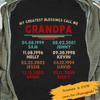 Greatest Blessing Grandpa Personalized T-Shirt Father's Day
