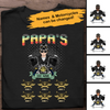 PaPa's Biker Gang Personalized T-Shirt, Best Gift for Dad and Grandfather