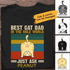 Personalized T-shirt Best Cat Dad In The Hole World  Father's Day