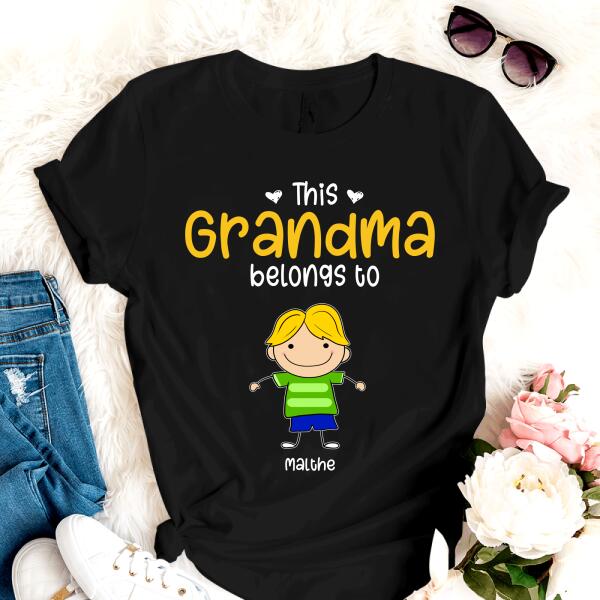 Personalized Grandma Belongs To T-shirt - Amazing gift for Mother's day
