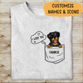 I Woof You Personalized T-shirt Dog Tee For Dog Lovers Special Gift For Friends Mother Brother Sister Father