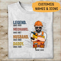 Mechanic, Husband, Daddy and Legend Personalized T-shirt Father's Day Gift