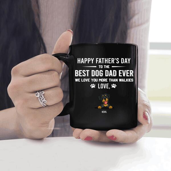 To The Best Dog Dad Ever Personalized Mug Amazing Gift For Father Bonus Dad