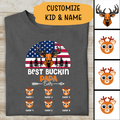 Best Buckin Papa In The World Personalized T-shirt For Dad Father Grandpa