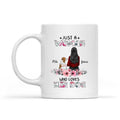 Just A Woman Who Loves Her Dog Floral Personalized Mug, Best Gift For Dog Mom And Dog Lovers