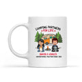Camping Partner For Life Chibi Couple Personalized Mug, Best Gift For Couples