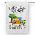 Rockin The Dog Mom Camping Queen Life Personalized Flag Speical Gift
