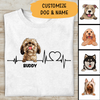 Heart Beat Personalized T-shirt For Dog Lovers Friends