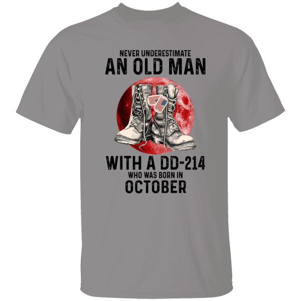 Never Underestimate An Old Man Personalized T-shirt For Dad Papa Grandpa