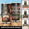 My Time In Uniform Is over But Being A Veteran Never Ends Personalized Tumbler, Best Gift For Veterans Day