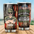 I'm A Grumpy Old Veteran I'm Too Old To Fight Too Slow To Run, I'l Just Shoot You And Be Done With It Personalized Tumbler, Best Gift For Veterans Day