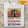 Mom Grandma Veteran Personalized T-shirt For Mother Grandma