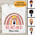 Teach Love Inspire Motivate Personalized T-shirt For Teacher Special Gift For Mom Friend