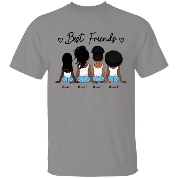 Best Friends Personalized T-shirt Afro Hair Style