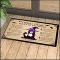 Witch's Home Rules Of The House Customized Doormat, Best Gifts For Halloween Home Decoration