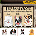 Keep Door Closed Don't Let The Dogs Out No Matter What They Tell You Personalized Welcome Dog Doormat, Best Gifts For Home Decoration