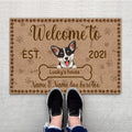 Welcome To Personalized Doormat For Dog Lover Special Gift Home Decor