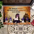 The Wicked Witch And Her Little Monsters Live Here Personalized Welcome Doormat, Best Gift For Home Decoration