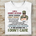 I'm A Grumpy Veteran Personalized T-shirt For Dad Papa Grandpa