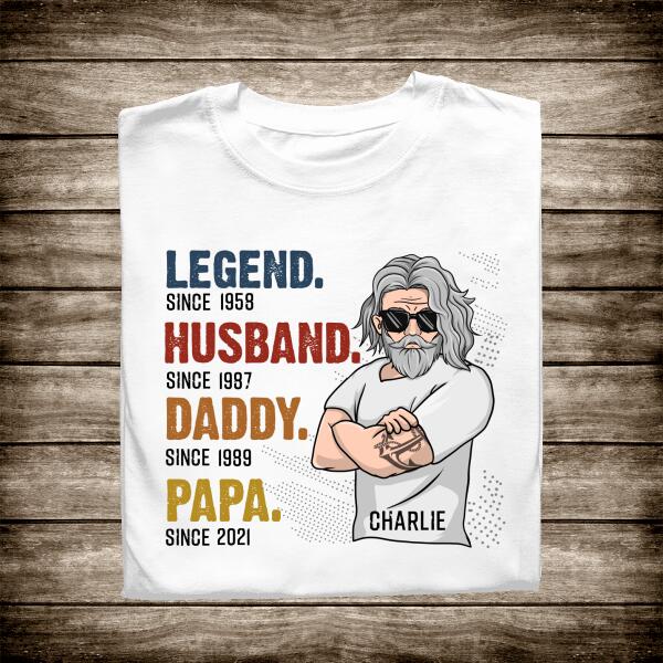 The Legend Grandpa Old Man Personalized T-Shirt