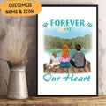 Forever In Our Heart Personalized T-Shirt, Mug, Poster, Canvas Throw Pillow, Special Gifts For Family And Dog Lovers
