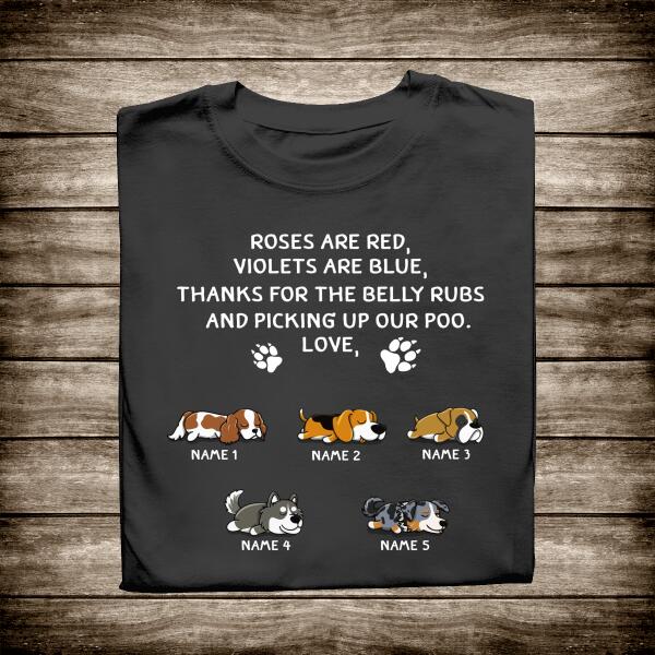 Personalized T-shirt Best Dog Dad Ever Thanks For Picking Up Our Poo Father's Day