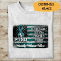 In This Family No One Fights Alone Personalized T-shirt For Dad Papa Grandpa