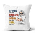 Legend Husband Daddy Papa Personalized Gift Canvas Throw Pillow
