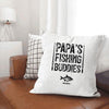 Papa's Fishing Buddies Personalized Gift Canvas Throw Pillow