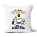 It's Not A Cat Dad Bod, It's A Father Figure Personalized Canvas Throw Pillow