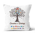 Grandma's Blessings Personalized Canvas Throw Pillow Special Gift For Mom Mother Grandma