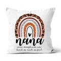 Rainbow Nana Personalized Canvas Throw Pillow Special Gift For Grandma Nana Mother