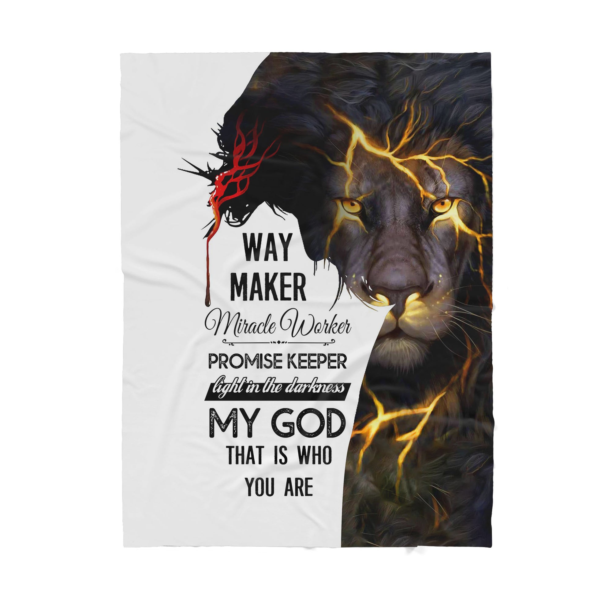 Jesus Way Maker Miracle Worker Blanket - Best gift for Christian - Sherpa Blanket TT