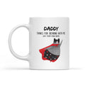 Best Gift For Dad White Mug Custom Name Thanks For Bearing With Me