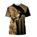 God Bless American - Lion Over  Unisex Shirts