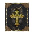 Premium Christian Jesus Catholic Lion Cross Blanket - Best gift for Christian - sherpa blanket TT