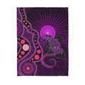 Australian Aboriginal Purple Lizard and Sun Sherpa Blanket HC