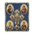 Premium Christian Jesus Cross in Catholic Blanket - Best gift for Christian - sherpa blanket TT