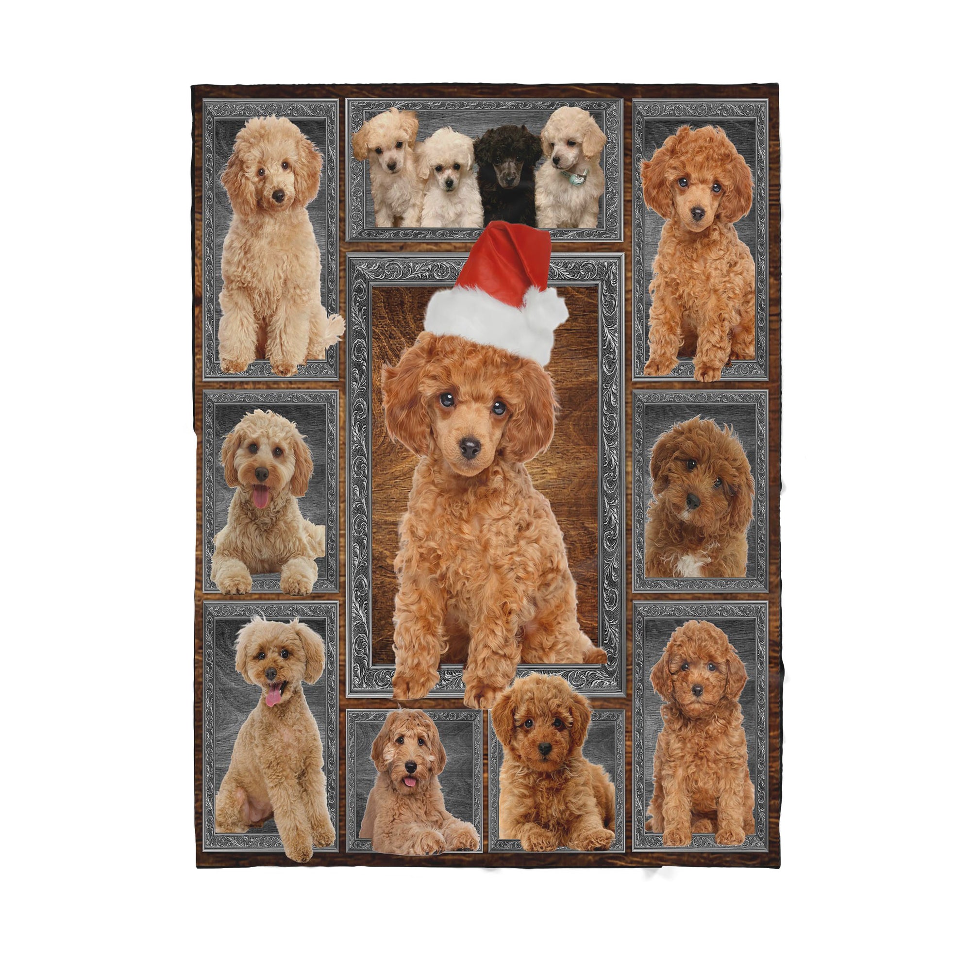 Custom Blanket Poodle - Gift For Dog Mom - Sherpa Blanket HG