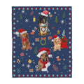 Custom Blanket Dachshund - Gift For Dog Mom - Sherpa Blanket DL