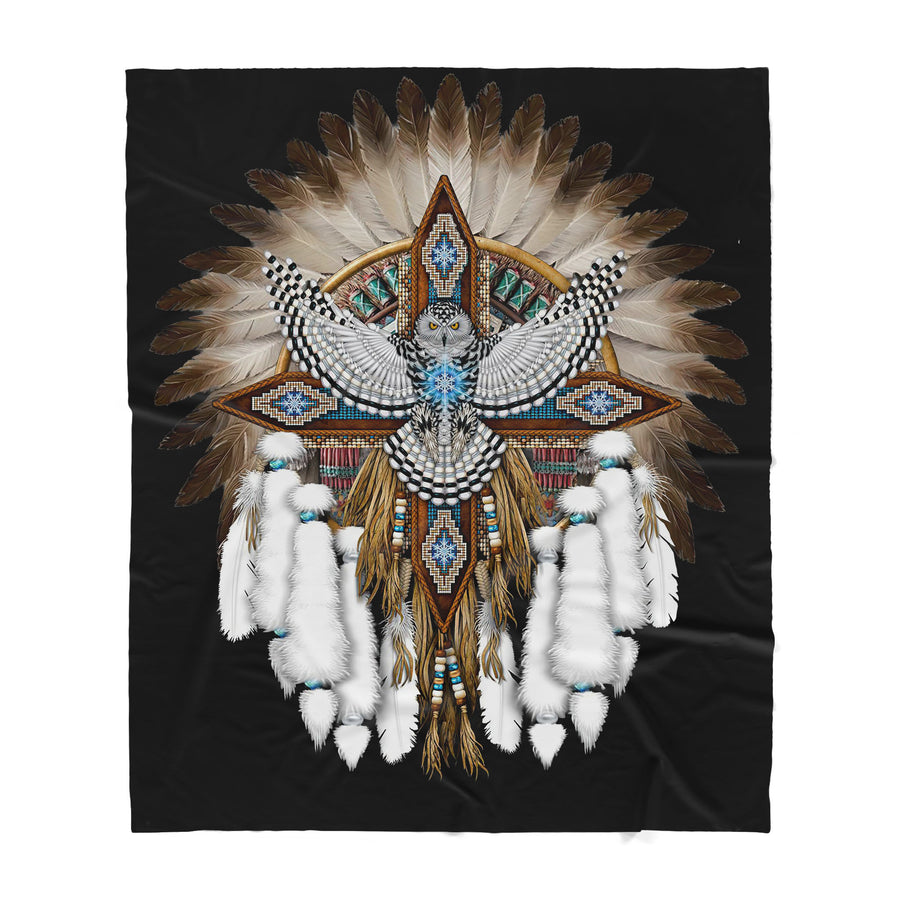 Native American Dreamcatcher Sherpa Blanket LAM