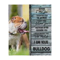 Custom Blanket Bulldog- Gift For Dog Mom - Sherpa Blanket HG
